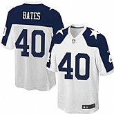 Nike Men & Women & Youth Cowboys #40 Bates Thanksgiving White Team Color Game Jersey,baseball caps,new era cap wholesale,wholesale hats